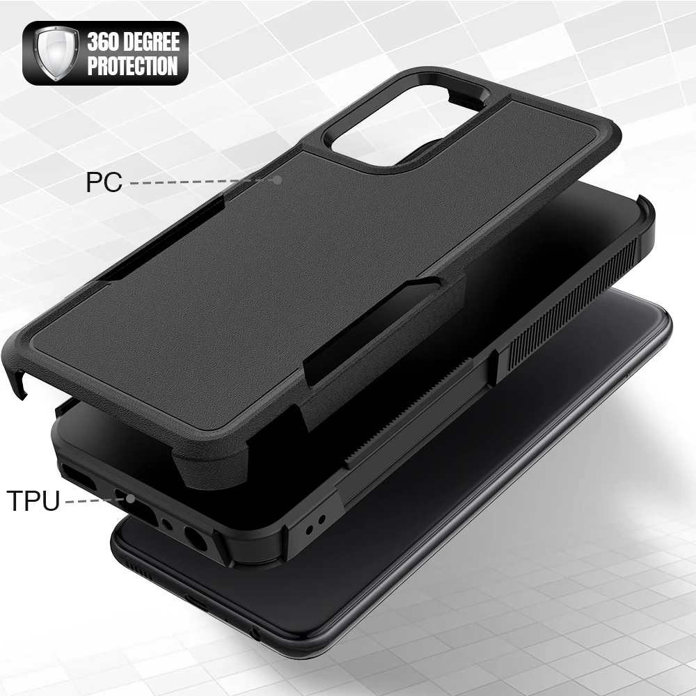 Durable Dual-Layer Shockproof TPU/PC Phone Case - Hybrid Armor Shell