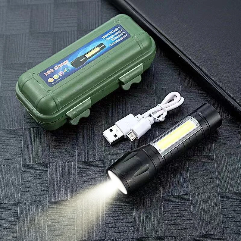 

Multifunctional Mini Flashlight COB Side Light USB Rechargeable Torch Outdoor Camping Portable Lanterns Waterproof Work Light