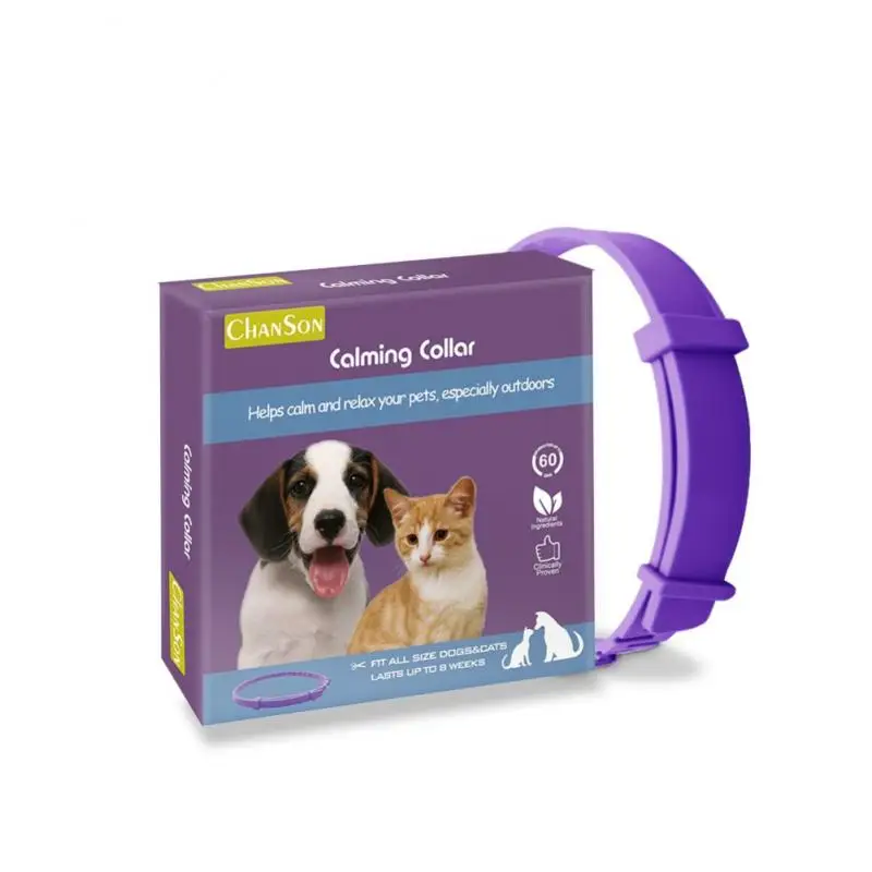 

Pet Calm Collar Neck Strap Plastics Cat Dog Soothe Collar Adjustable Relieve Anxiety Remove Restlessness Protection Pet Supplies