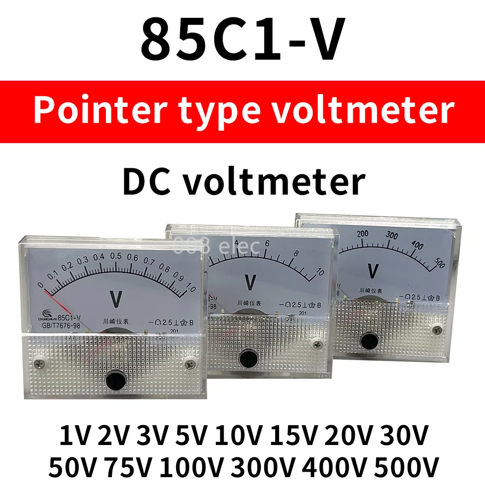 85C1 Voltmetro Analogico, Voltmetro CC, Voltmetro, Indicatore CC 0 450 V 88820322 - Foto 14