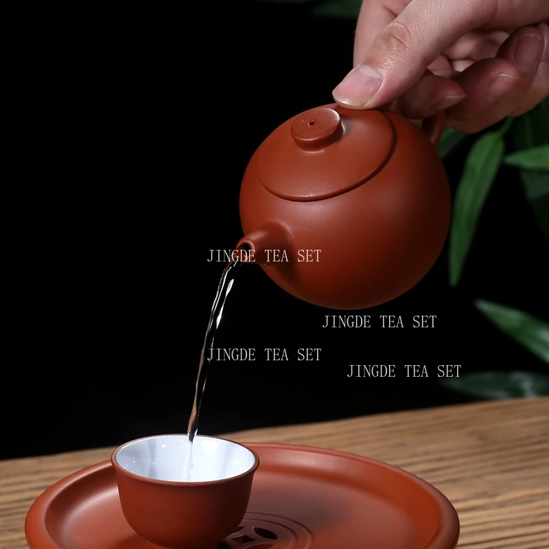 160ml Yixing Small Capacity Semi Handmade Giant Wheel Purple Clay Teapot Chinese Small Kung Fu Tea Set Tea Pot Tea Kettle
