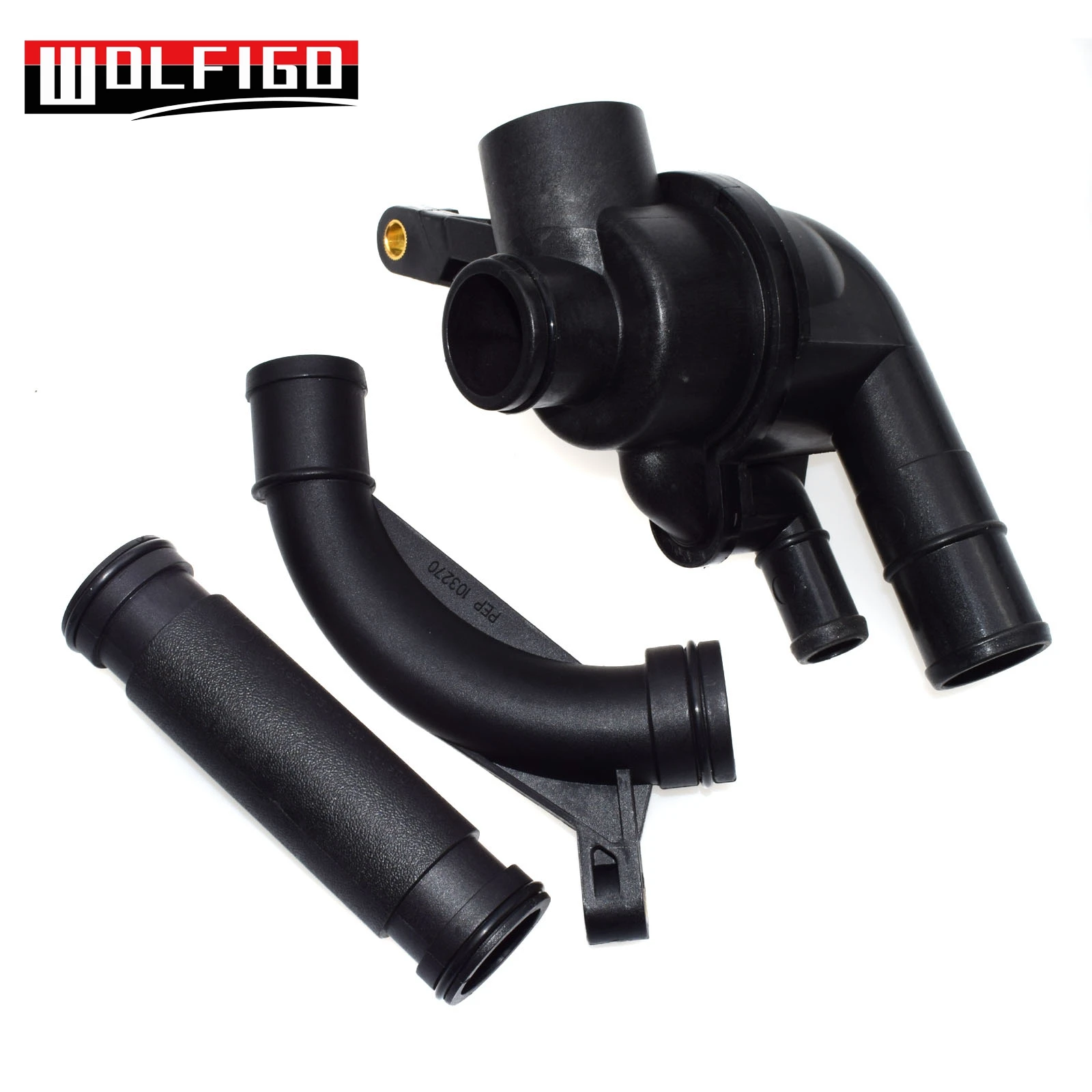 WOLFIGO New for ROVER 75 45 800 Thermostat +Housing+Pipe Kit 3PCS PEM101050, PEP101970, PEP103270 flange engine cooling kit