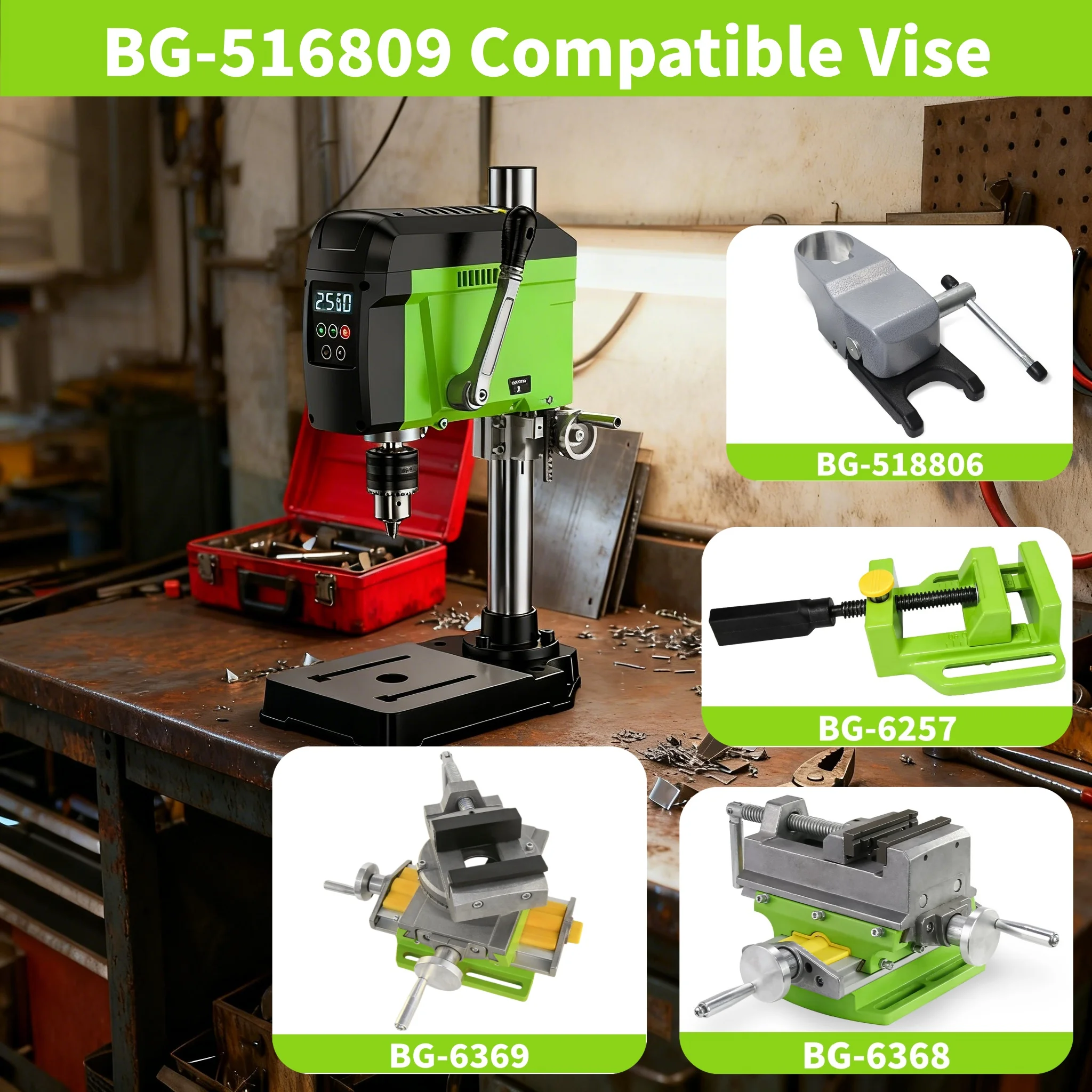 Allsome 400w Tisch bohrmaschine, Bohrmaschine mit variabler Geschwindigkeit BG-516809 – Detail 11