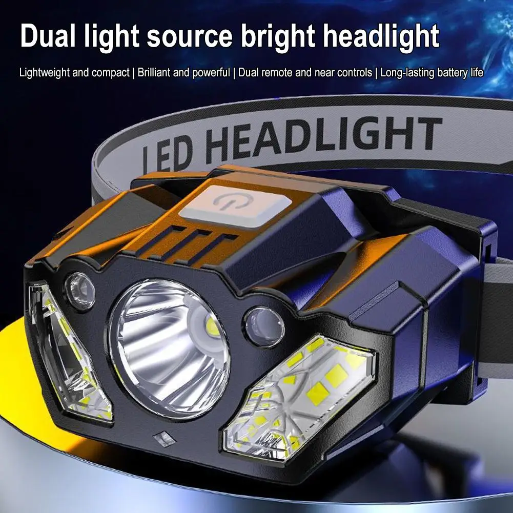 

LED Waving Sensor Headlights Super Bright And Bright Charging Work Range Head Long Mounted Extra Light Light S3P0