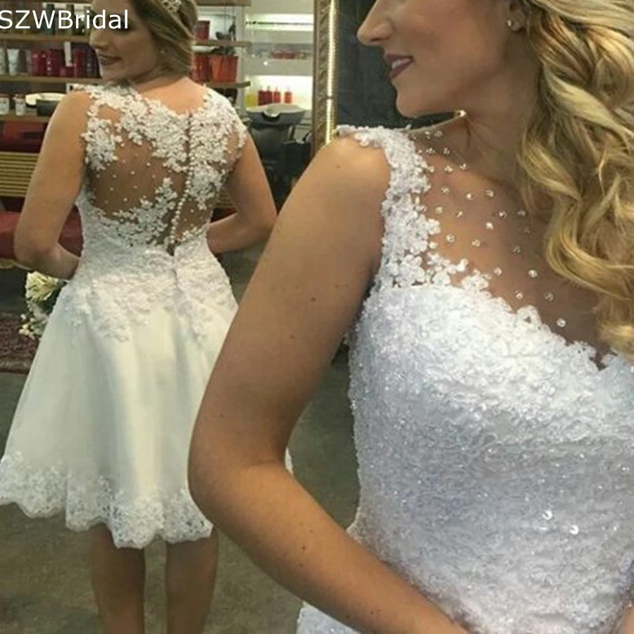 

Женское свадебное платье It's yiiya, белое кружевное платье с бусинами на лето