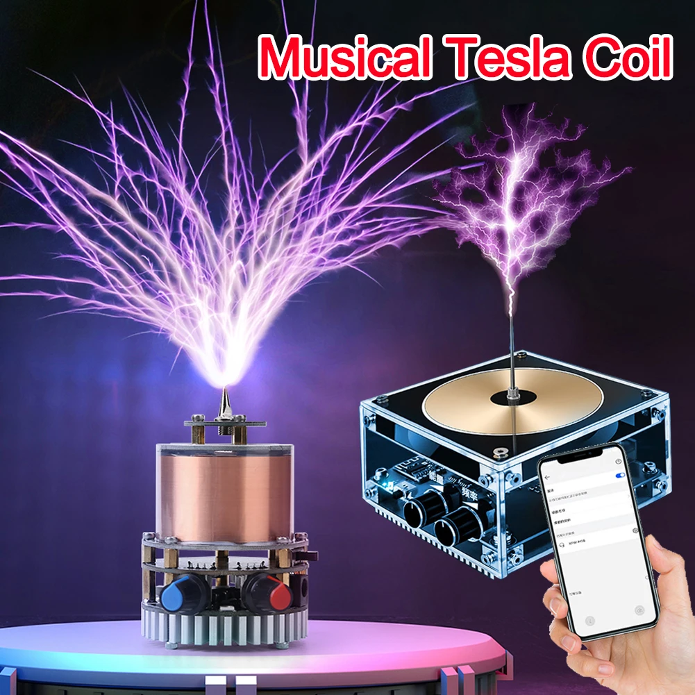 Module de bobine de musique Tesla Version BT, électronique, téléphone  portable, lumière artificielle, Transmission de son sans fil, alimentation  scientifique - AliExpress