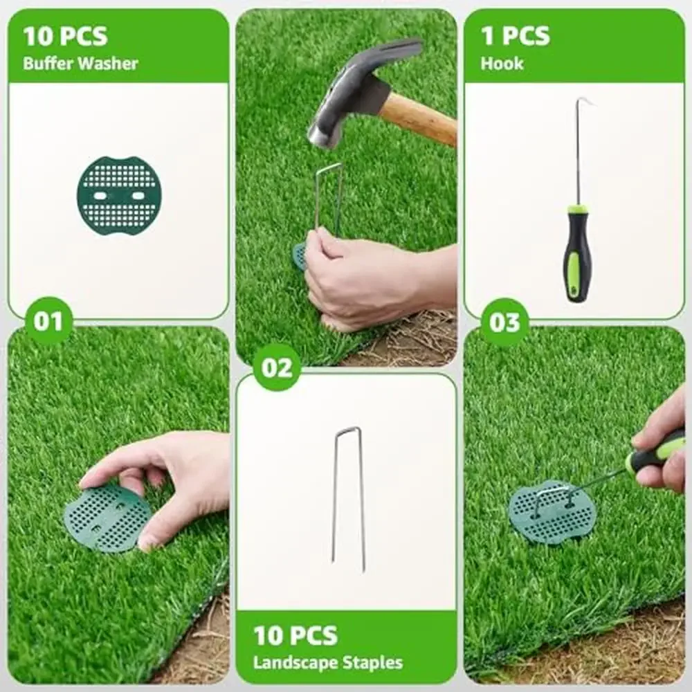 Outdoor Artificial Turf Grass Rug with Drainage Holes Patio Balcony Garden-Dogs Pee Mat 4FT x 6FT Eco-Friendly UV-Resistant
