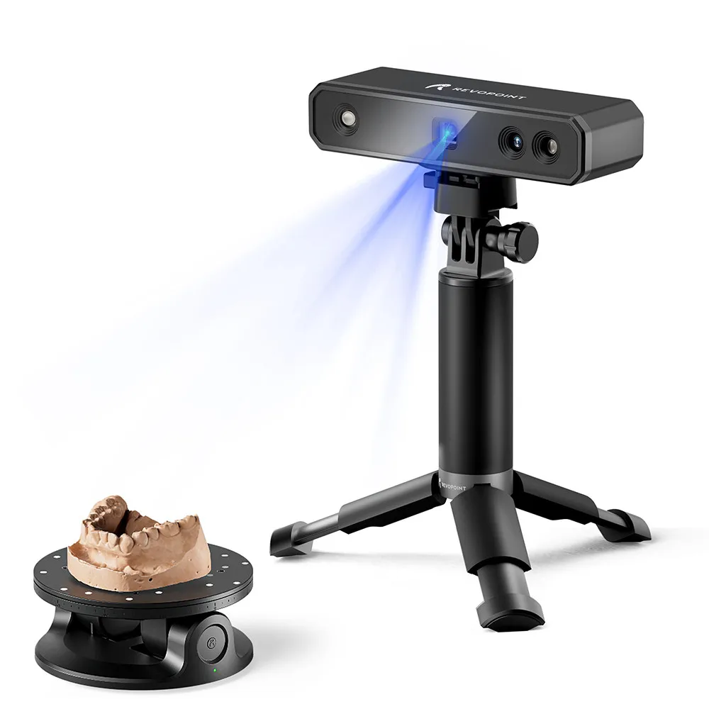 Revopoint Mini Scanner 3D Precisione 0.02Mm, 10 Fps Velocità Di Scansione Luce Blu Industriale, Scanner Dentale Scanner Di Gioielli