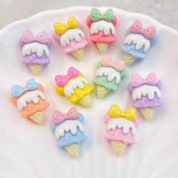 20Pcs New Cute Cartoon Ice Cream Series Flat Back Ornament Jewelry Bows Accessories Free Shipping