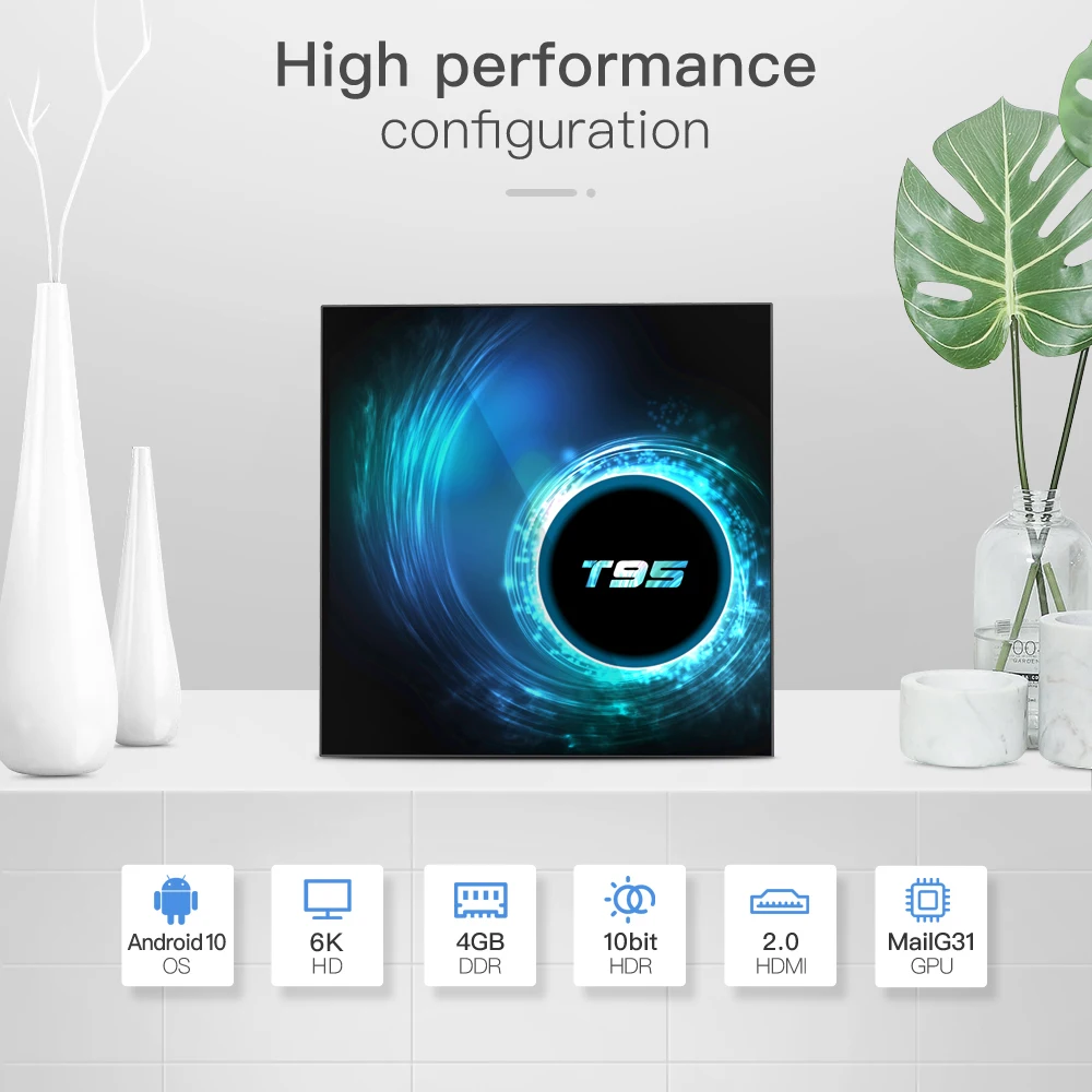 Original T95 android tv box tv box streaming media player smart tv box bluetooth 5.0 2.4g & 5g Wifi 128g 3D Voice16g 32gb 64gb 4k Quad Core Set-Top Box Media Player