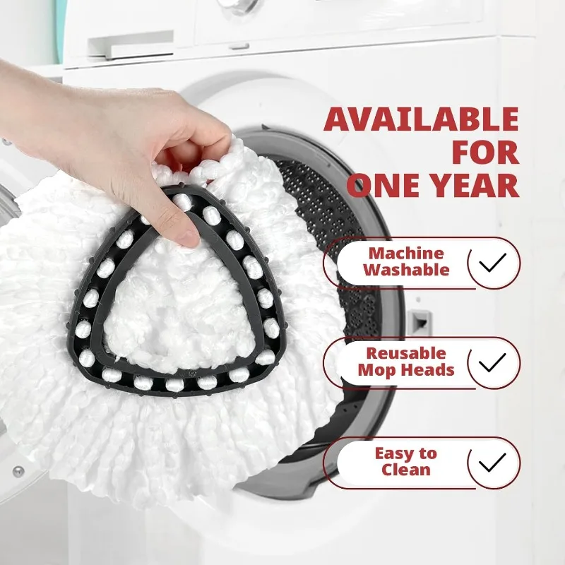Microfiber Spin Mop Replacement Heads 3 Pack