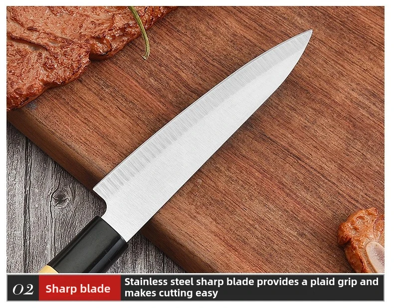 Description Picture 5 of itemKitchen Cleaver Forged Japanese Chef Knife Sushi Cutting Santoku Knife Cooking Cutter Tools Meat Slicing Boning Knife