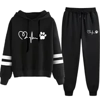 Survêtement pour femme quotidien décontracté mode sweats à capuche offre spéciale une pièce rayure sweat et pantalon confort en plein air Jogging qualité 2