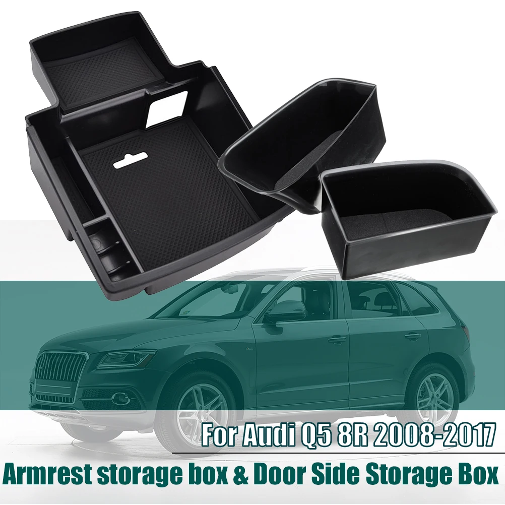 

Органайзер центральной консоли + боковой ящик для хранения, подлокотник, коробка для хранения, лоток, контейнер для телефона, перчатка для Audi Q5 8R 2008-2017
