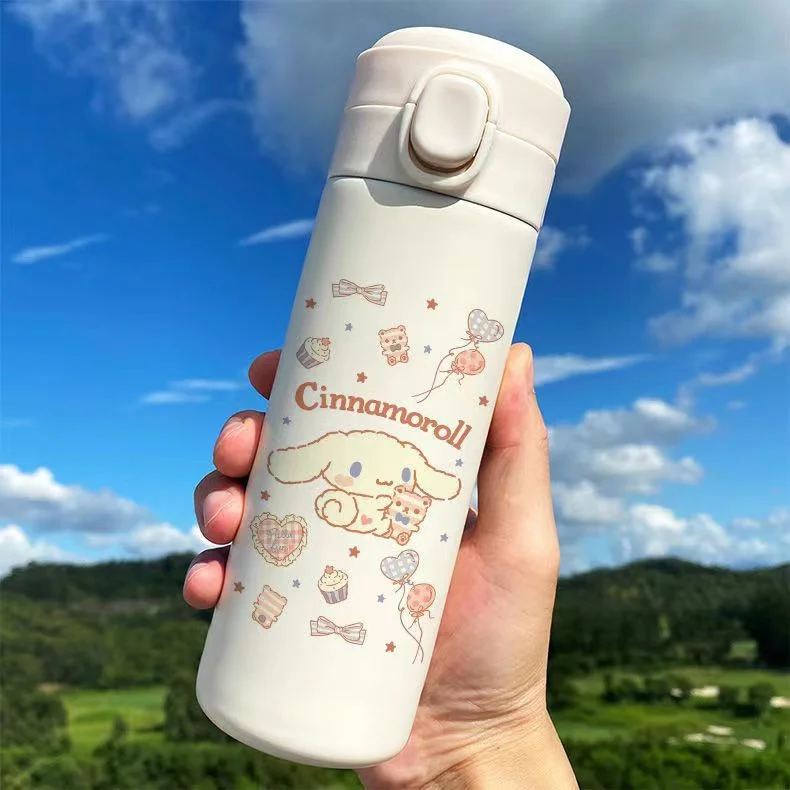 Sanrio Cinnamoroll Anime Kids Thermos Mug Cute Cartoon Girl Milk Mug Kawaii Sports Water Bottle Coffee Cup Water Bottle Gift 300ml thermos vacuum cup travel outdoor school coffee flask water bottle mug portable thermal eay carry