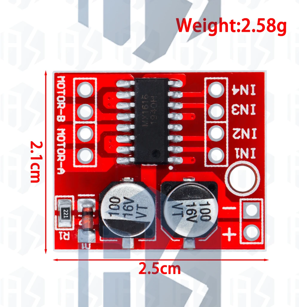 EGBO 5A 2-Wege-DC-Motor-Treibermodul PWM-Geschwindigkeit Dual-H-Brücke Schrittmotor L298N L9110 – Detail 28