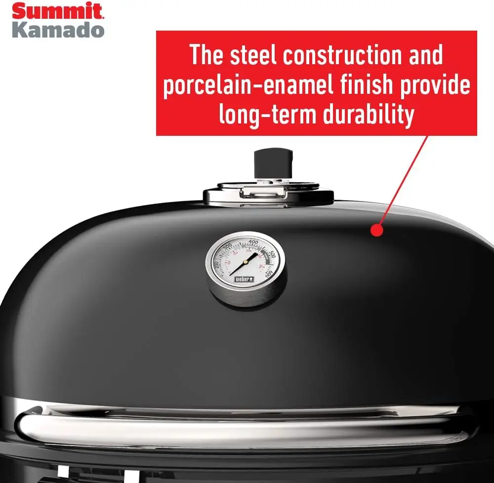 Weber Summit Kamado E6 Charcoal Grill, Black