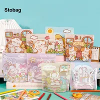 StoBag 50/100pcs Candy Snack Ziplock Bags Packaging Cute Small Kids Cartoon Plastic Sealed Food Cookies Storage Reusable Pouches 1