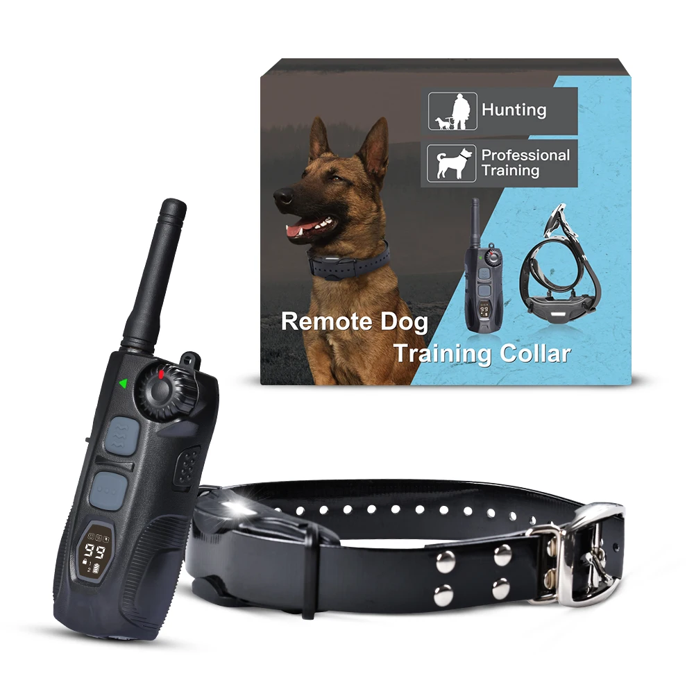 Collare Di Addestramento Del Cane Impermeabile Per Animali Domestici Telecomando Shock Elettrico Ricaricabile Collare Per Cani Antiabbaio P9150080 - Foto 14