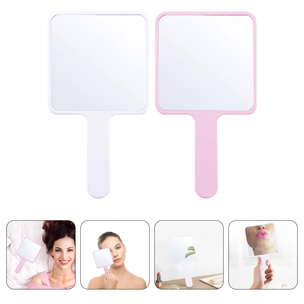 

2Pcs Handheld Makeup Mirror Mirror for Women Hand Mirror