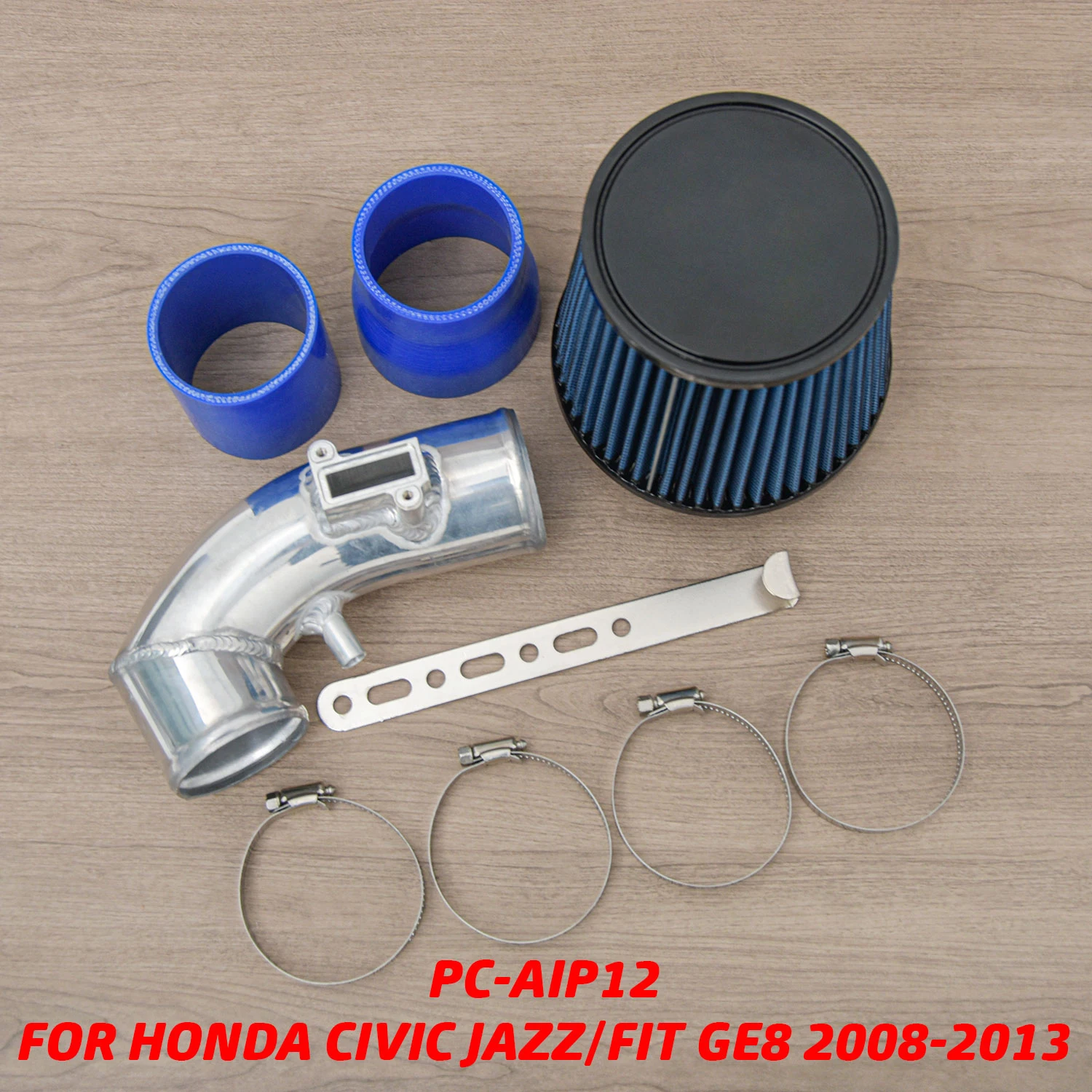 High Performance Air Intake Pipe Kit with Silicone Hose Aluminum Cold Air Intake Pipe for Honda Civic JAZZ Fit GE8 2008-2011 1