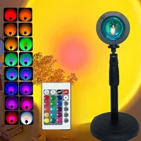 Sunset Lamp USB Projector LED Night Light Adjustable 16 Colors Remote Control Atmosphere Mood Light for Home Room Photography 1