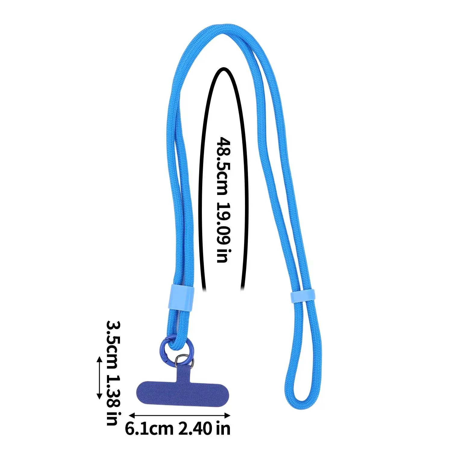 Universal Adjustable Cell Phone Lanyard with Charm Chain and Hanging Cord Clips