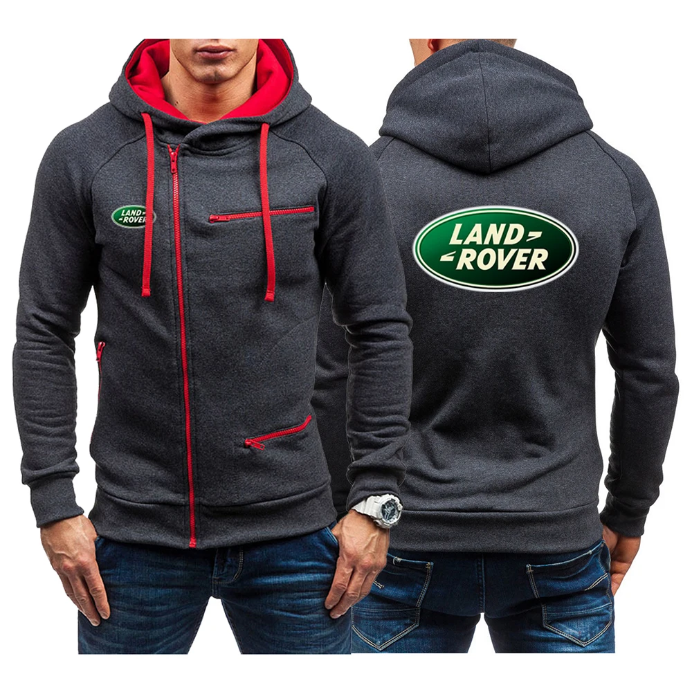 

Land Rover 2023 Spring and Autumn Fashion Casual Men's Shirt Letter Printing Zipper Hooded Jacket