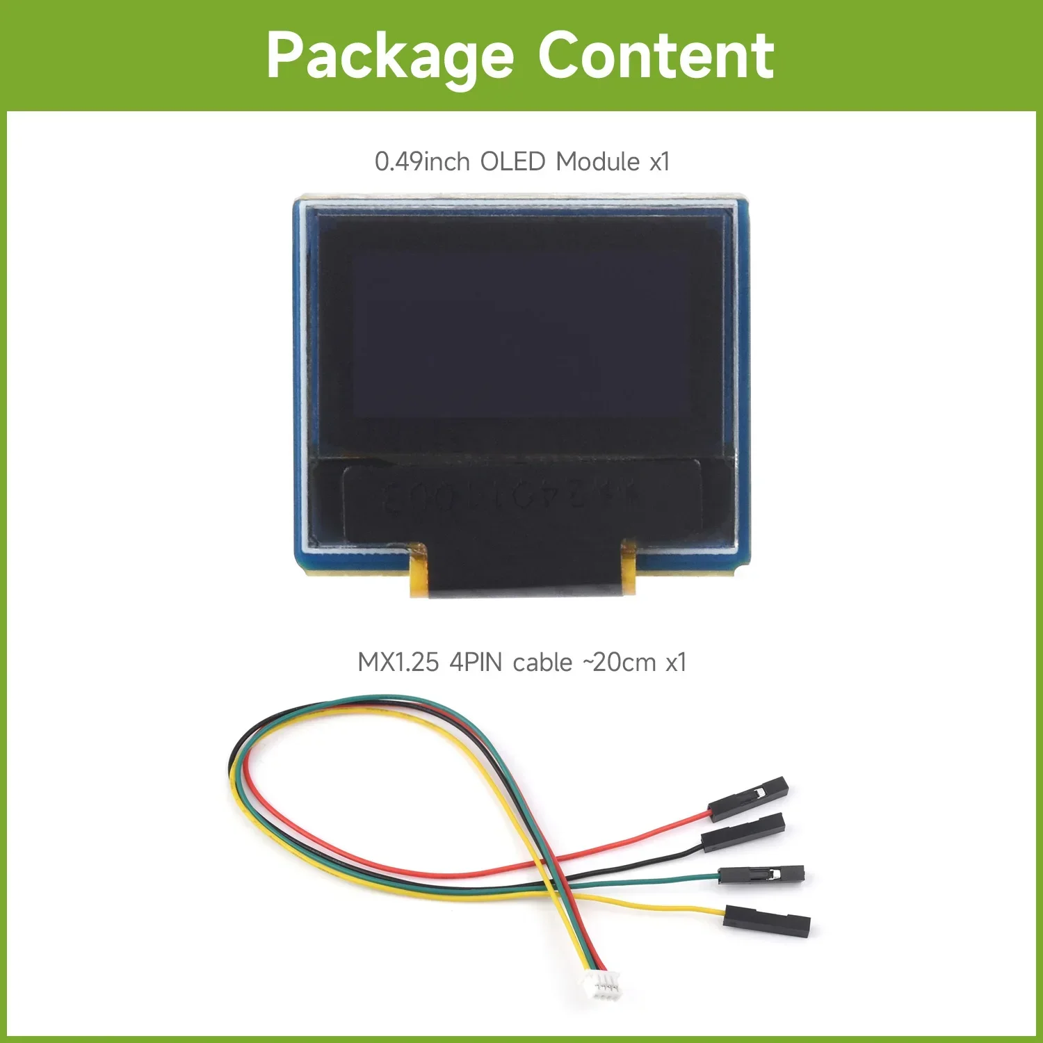 Waveshare OLED ÷ , 64  32 ػ, I2C ,  ÷ ÷, 0.49 ġ