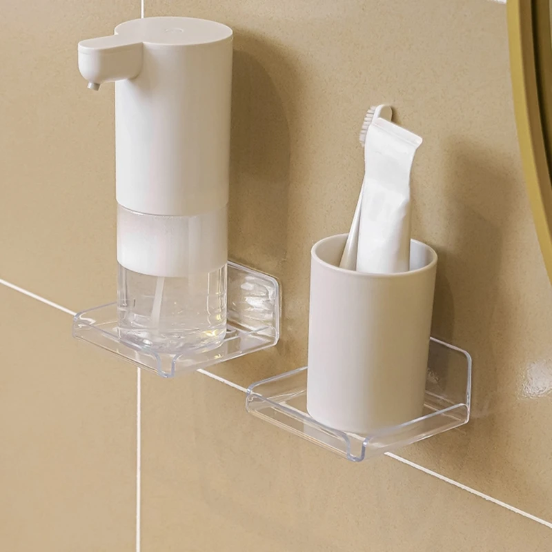 2pcs Acrylic Wall Mount Camera Stand Universal Multifunctional Wall Shelf Bracket No Drill Indoor Security Camera
