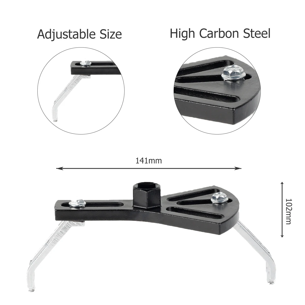 Universal Fuel Pump Lock Ring Tool Fuel Pump Removal Tool 5.3-7.2" Adjustable Tank Lock Ring Spanner