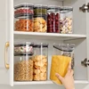 4Pcs Sealed Jars Set Kitchen Multigrain Grain Storage Tank Large Capacity Moisture-proof Transparent Plastic Box Sealed Jar Set 3