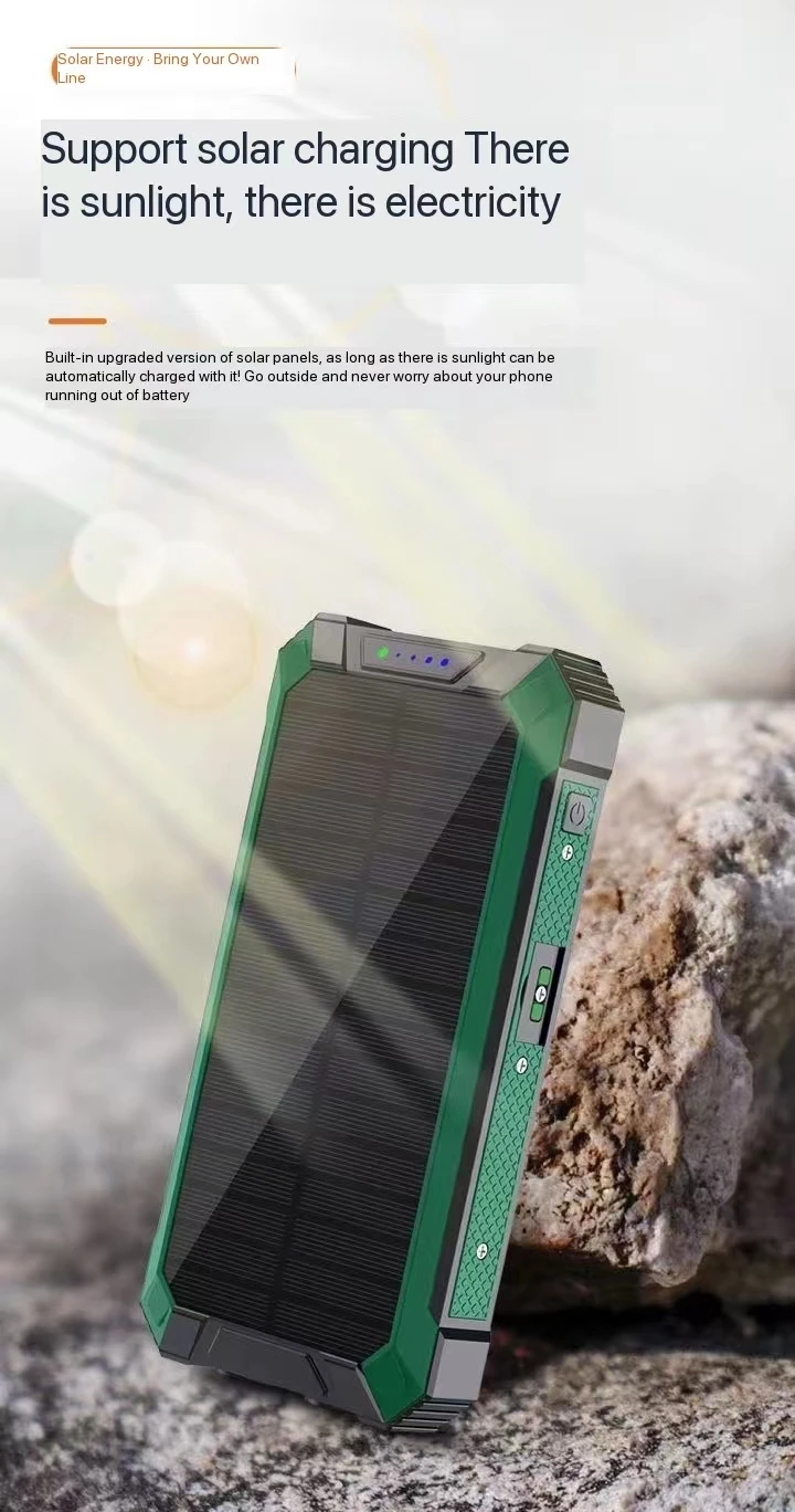 Neu Solar drahtlose lade 20000 mAh große kapazität handy outdoor power bank_voghion.com