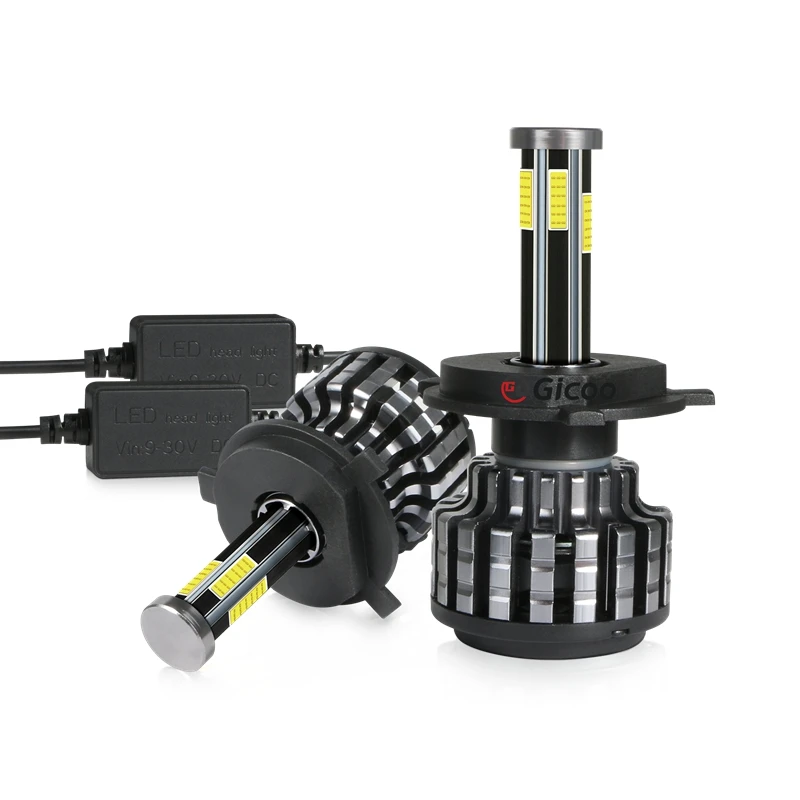 6 Sides LED Headlight Bulbs 360 H4 H7 H11 HB3 HB4 9012 5202 Auto Lights Fog Lights 6000K H13 9004 9007