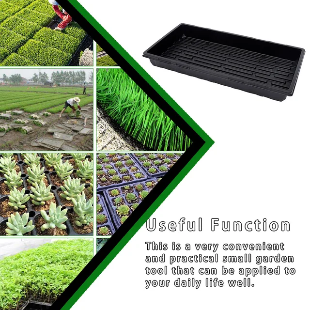 Növénytermesztési Tálcák Óvodai Edény Palánták Tartó Téglalap Alakú Hidroponika Csírázás Üvegházhatású Zöldség Paradicsom - Image 4