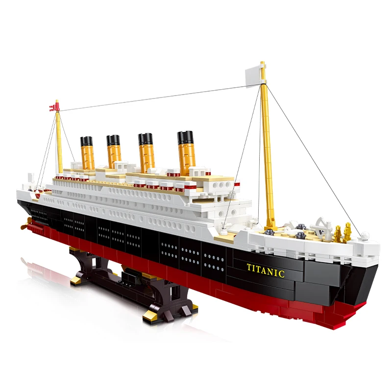 

Titanic Large Ship Building Blocks Toys Movie Model Bricks Creative Home Decoration Retro MOC Christmas Gifts
