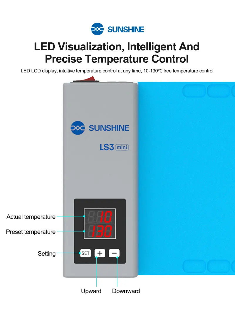 SUNSHINE LS3 mini Below 10.5inch LCD Screen Remover Heating Stage Separator Pad For Phone Repair Separation Pad