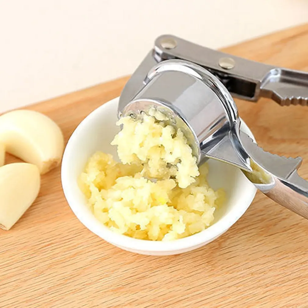 

Garlic Press Crusher Professional Garlic Squeezer Masher Kitchen Mincer Tool 304 Stainless Steel Mini Garlic Crusher