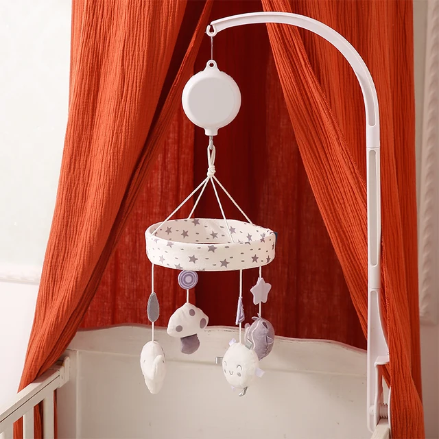 Nordic Style Baby Bed Bell Rattle Cartoon Animal Toys For Crib Toddler Bed Bell Baby Playing Kids Stroller Hanging Dolls Gift