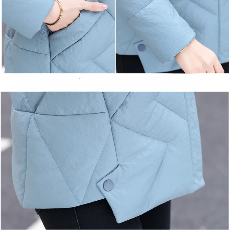 2023 Winter New Sheepskin Down Jacket Women Short Fox Fur Collar Thick Warm Leather Coat Female Fashion Slim fit Hooded Outwear