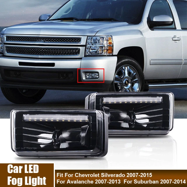 Para Chevy Silverado 1500 HD 2007-2015 faros delanteros LED + luz  antiniebla 995613713150