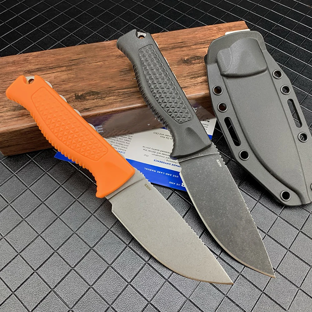 

Охотничий нож Hunter 15006 с фиксированным лезвием 3,54 BM, уличные Прямые ножи для выживания, инструмент для кемпинга с ножнами и сантопреновой ручкой