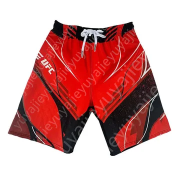 Pantalones Cortos UFC Hombre Novedad 2025. Shorts Deportivos 3D Divertidos y Transpirables para Playa y Casual. Tallas Grandes 4XL.