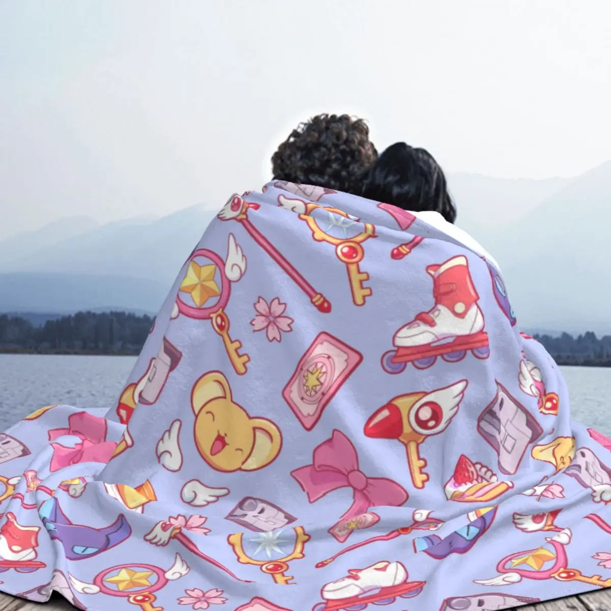 Cardcaptor Sakura Blankets Flannel Anime Cute Keroberos Japan Manga Super Warm Throw Blanket for Bedroom Sofa Bed Rug