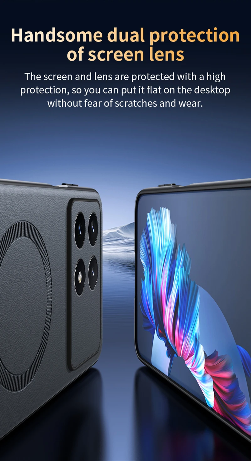 Für Poco X6 Pro Fall Magnetische Leder Schild Abdeckung Für Poco X6 Pro Hohe Qualität Anti-Fingerprint Nicht-Slip PC + TPU – Detail 16