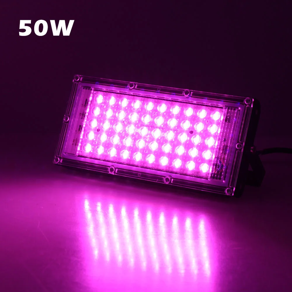 LED Grow Light Full Spectrum 220V 110V 50W 100W 380-440NM With EU Plug Led For Greenhouse Hydroponic Flower Seeding Phyto Lamp