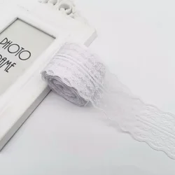 Elegant Metallic Lace Ribbon - 10m Embroidered Trim for Sewing, Crafting, & Decorative Projects (WHITE)