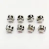 Wholesale New 20-200pc/pack 4mm Double Hole Metal Silver Heart Shaped Spring Cord Locks Stopper Sportswear Rope Button Accessory 6