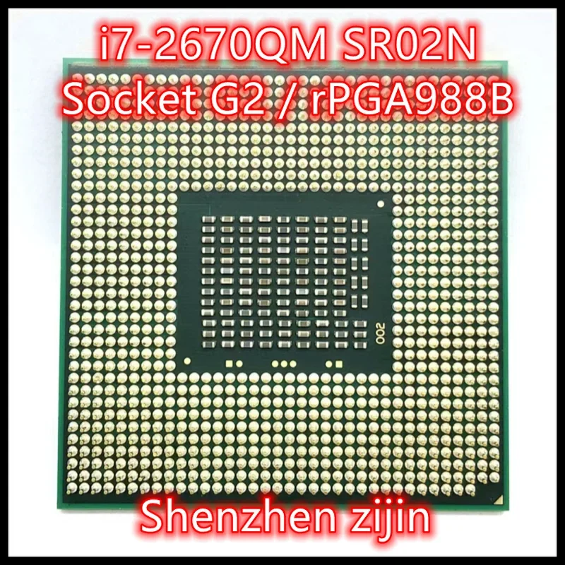 I7-2670Qm Lo Zoccolo G2 / Rpga988B Di 6M 45W Del Quad-Core 6M 45W Di I7 2670Qm Sr02N 2.2 Ghz