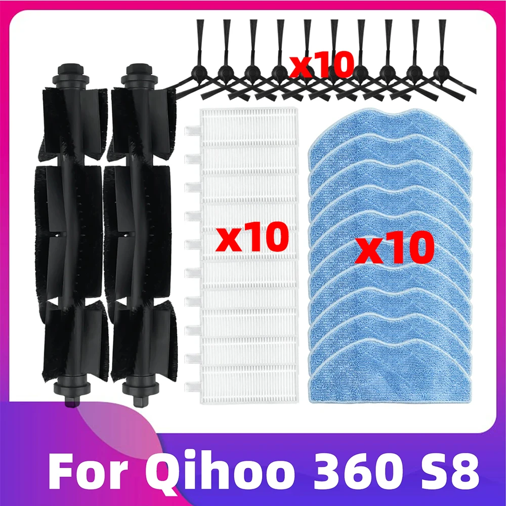 Filtro Hepa Escova Lateral do Rolo Principal Peças de Pano Mop para Qihoo 360 s8 s8 Plus Honor Choice R2r2 Plus